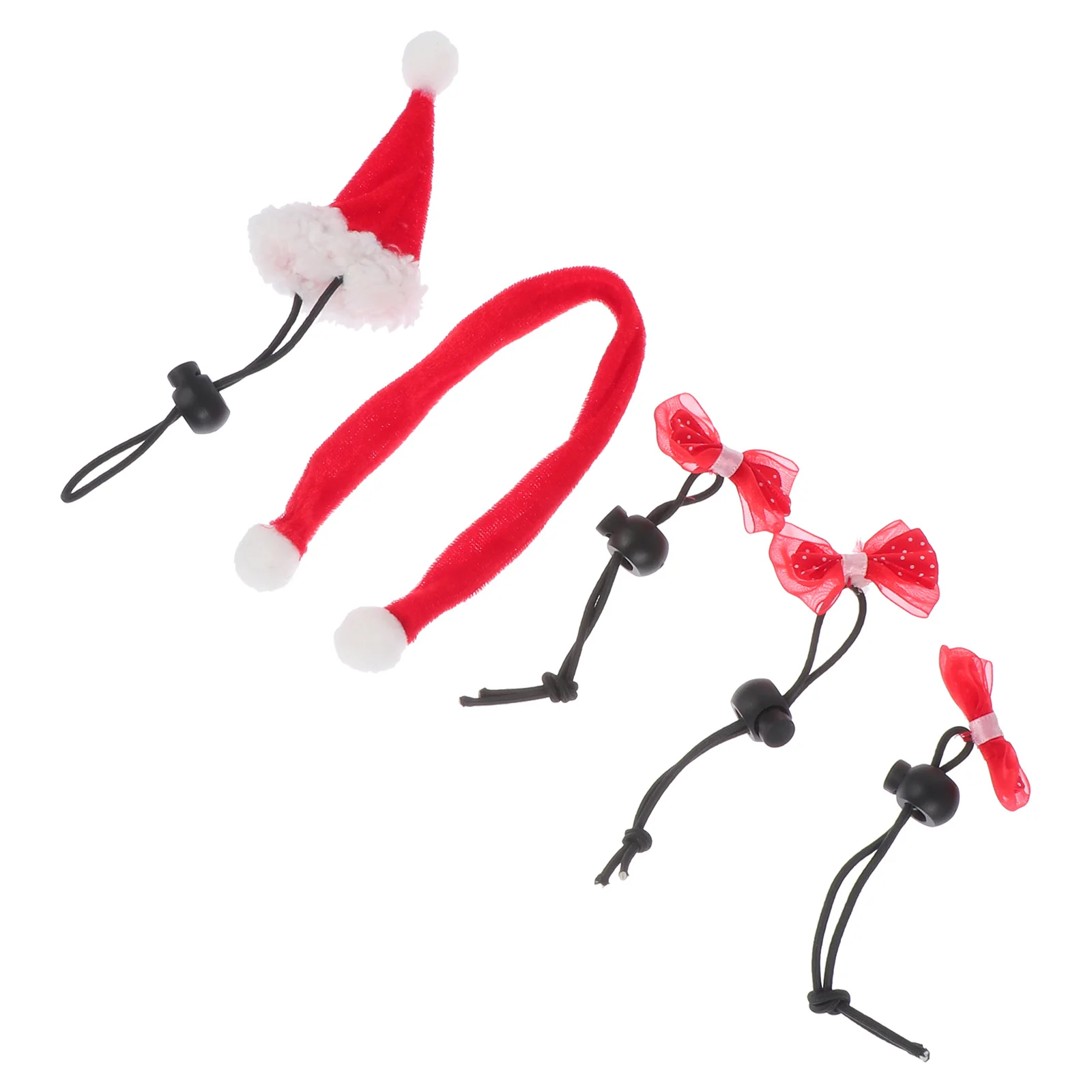 

1Set Small Animals Christmas Costume Adorable Pet Hat Scarf Tie Decor Accessories Xmas Party Small Animals Christmas Costume