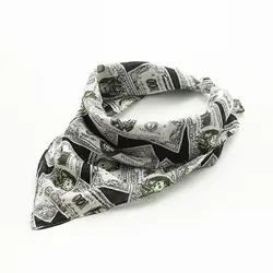 Unisex Cotton Square Bandana 3D Dollar Bills Money Digital Print Multipurpose Handkerchief Headband Motorcycle Wristband