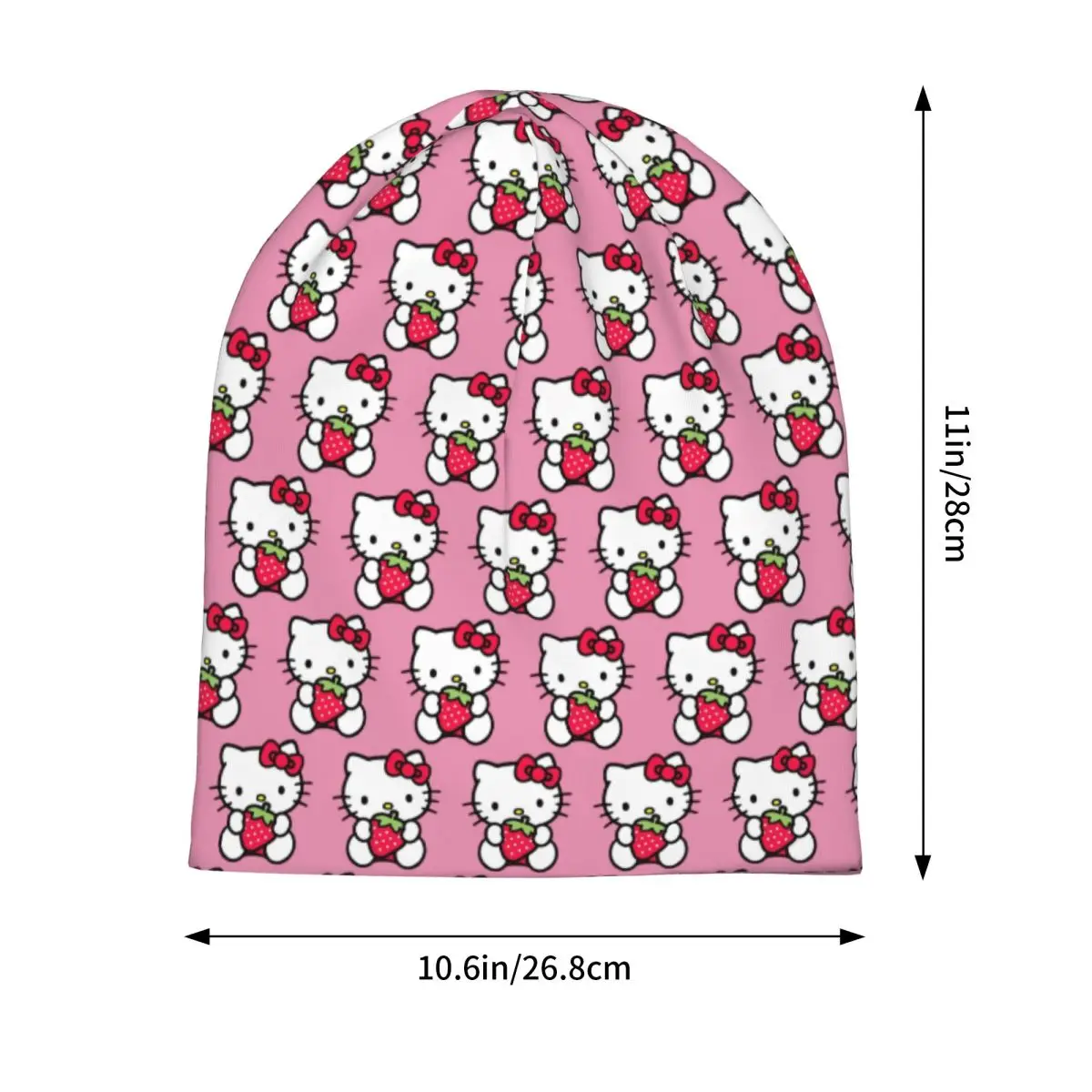 Olá kitty padrão bonito dos desenhos animados gorro chapéu de malha hip hop ao ar livre sanrio crânios gorros das mulheres dos homens quentes bonés multifuncionais