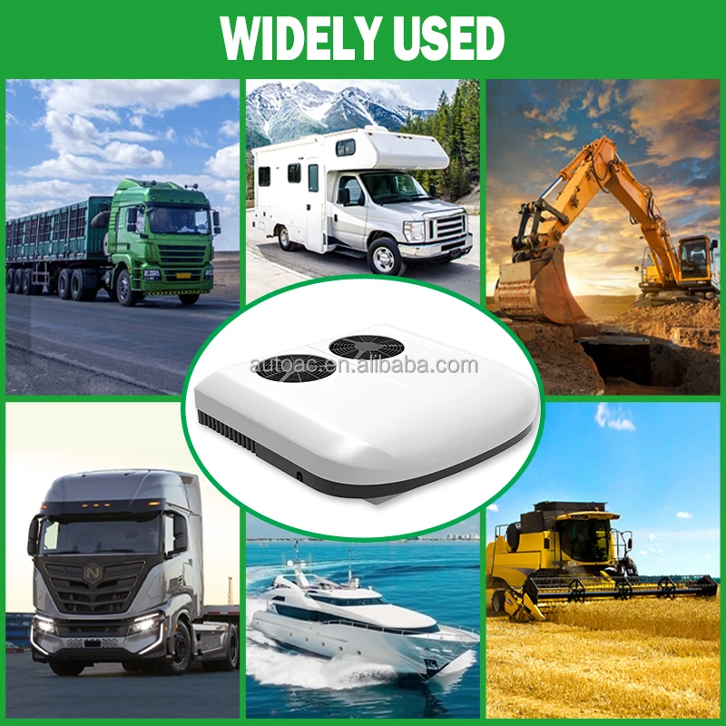 Premium Battery AC System 12 Volt Rooftop Parking Roof Air Conditioning For Electric Truck Roof Van Caravan Air Conditioner 12v