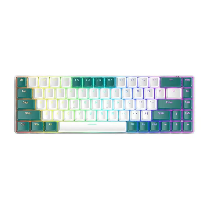 

68 Key Mechanical Keyboard 68 Keys Wired Game Keyboard Mechanical With RGB Backlight Ergonomic Design Small Keyboard For Window