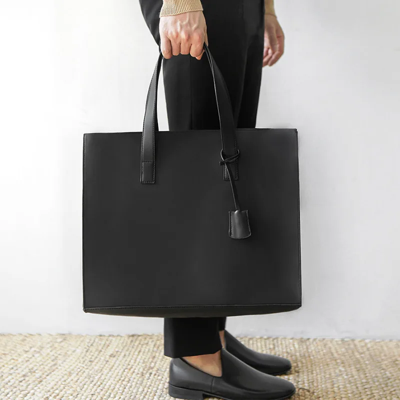 Universal vintage pu leather fashion large capacity business multifunctional casual handbag brand designer shoulder laptop bag