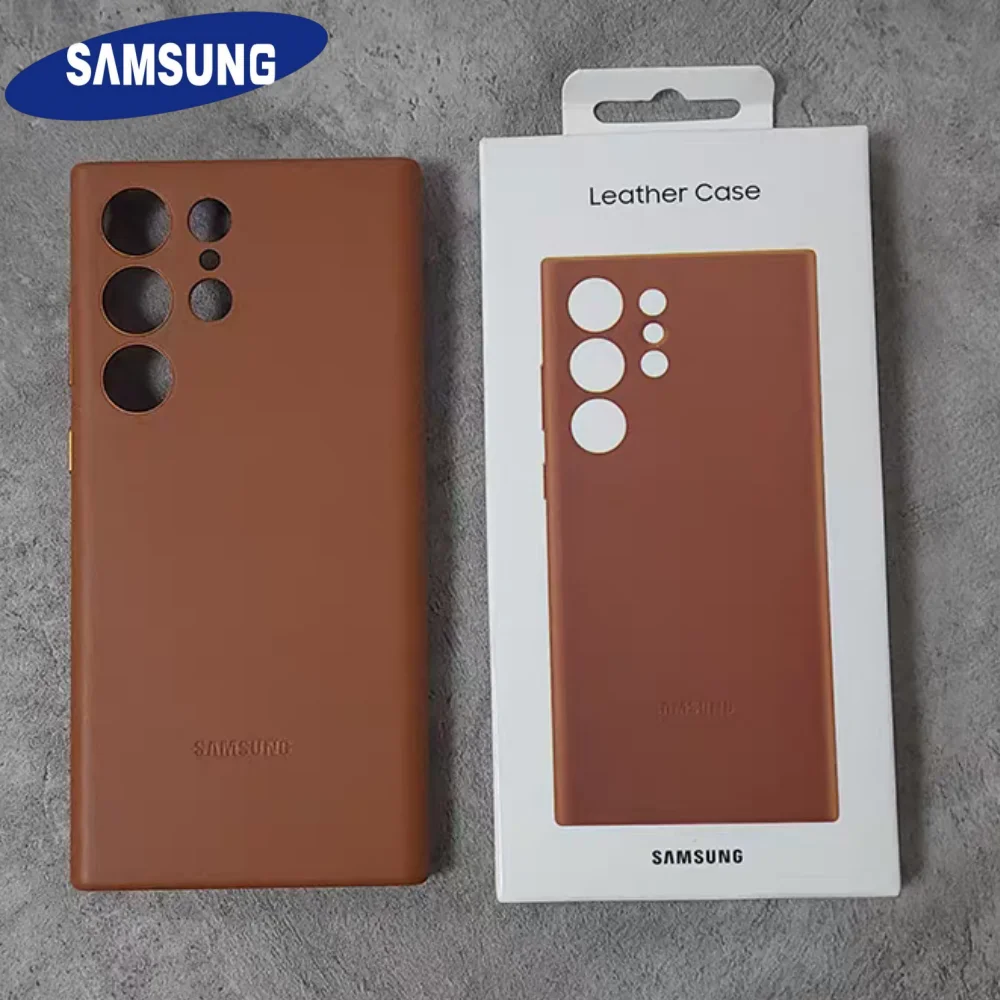

Samsung Galaxy S25 Ultra S26 Ultra Leather Case Original Vegan Leather Cover S25 Plus Full Protective Shockproof Shell S26 Plus