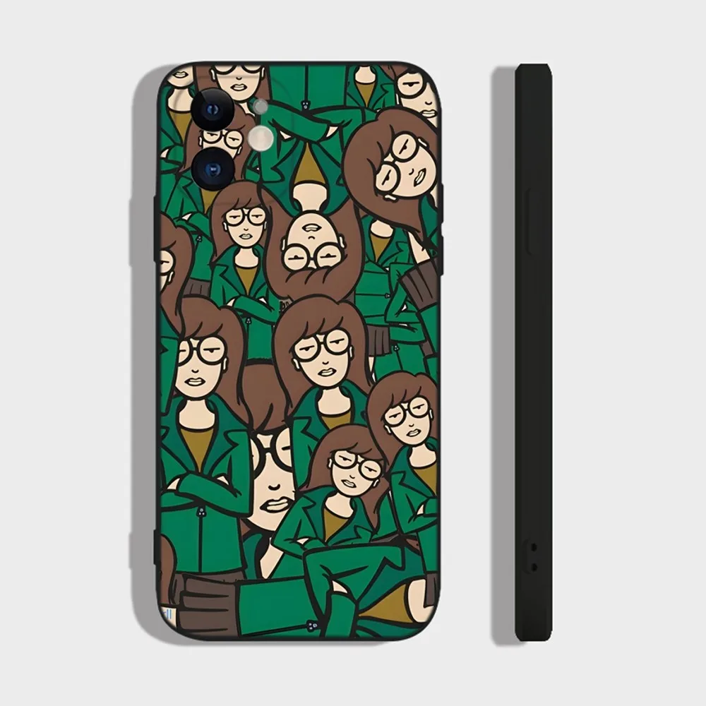 Cartoon D-Daria Phone Case For iPhone 16,15,14,13,12,11 Plus,Pro,Max,XR,XS,X,7,8 Plus,SE,Mini Silicone Soft