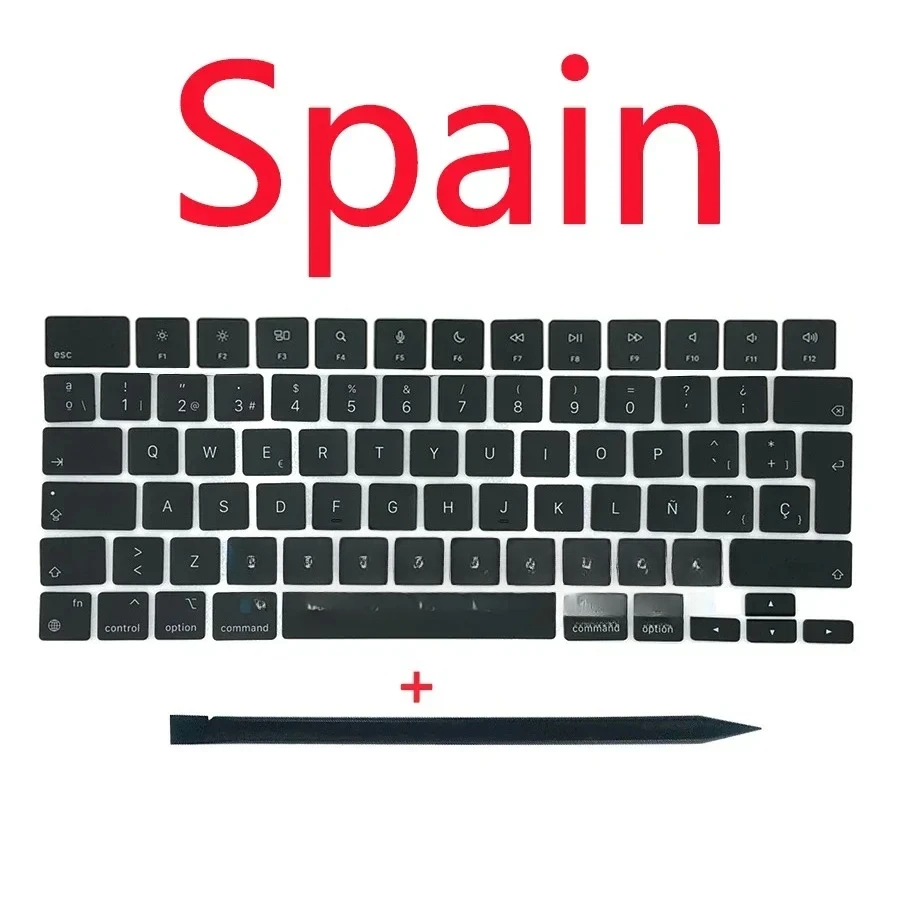 คีย์แคป A2442 A2485 A2681 A2941 A2779 A2992 สำหรับ Macbook Pro Air 13 นิ้ว 14 นิ้ว 16 นิ้ว คีย์แคปแบบ US UK สเปน ฝรั่งเศส รัสเซีย ปี 2021 2023