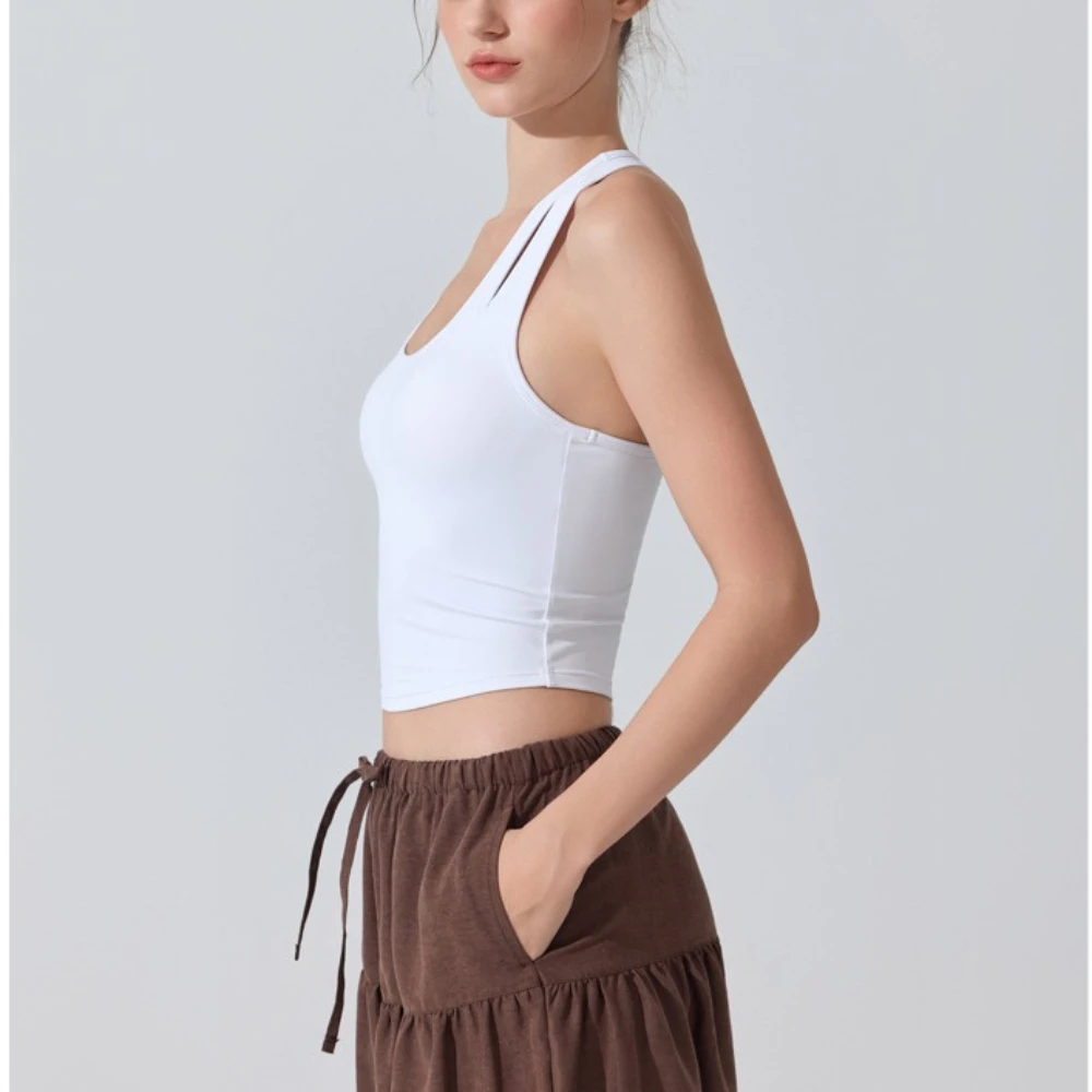 MIML مضاد للجراثيم عارية الشعور سترة رياضية للإزالة وسادة الصدر U الرقبة جميلة الظهر اليوغا الصدرية التخسيس الجري اللياقة البدنية الملابس #3