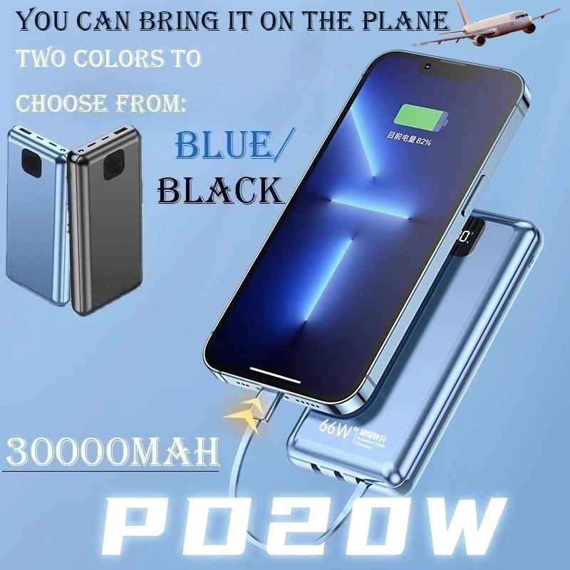 شهادة 3C الوطنية الجديدة بسعة 30000 مللي أمبير في الساعة لبنك الطاقة مخصص لهواوي وأجهزة Apple وبنك الطاقة Xiaomi