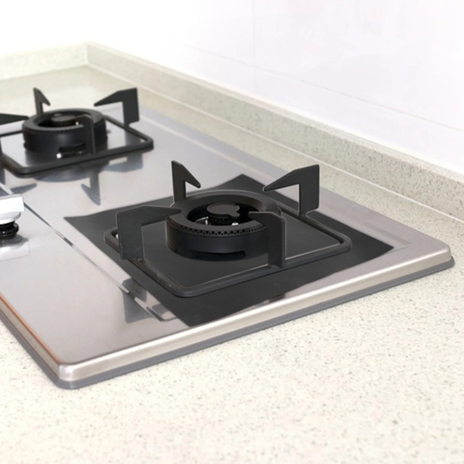 

8Pcs Gas Stove Protector Pads Non Stick Reusable Heat Resistant Stove Top Covers for Easy Cleaning Spill Proof Kitchen Cooktop