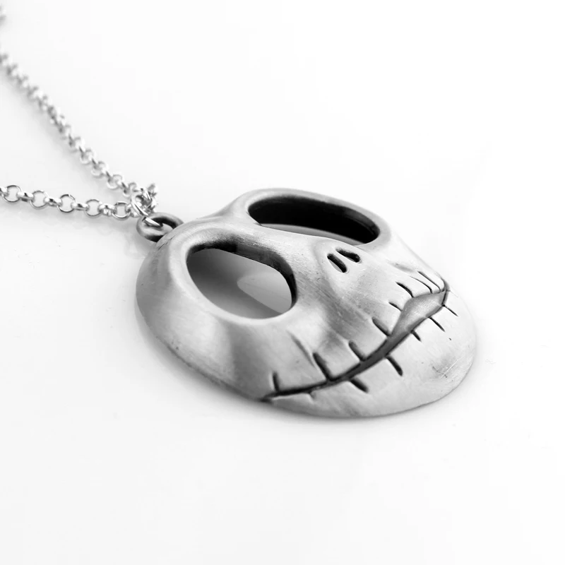 Disney The Nightmare Before Christmas Skull Pendant Necklace Halloween Accessories Sally And Jack Skellington Necklace for Women