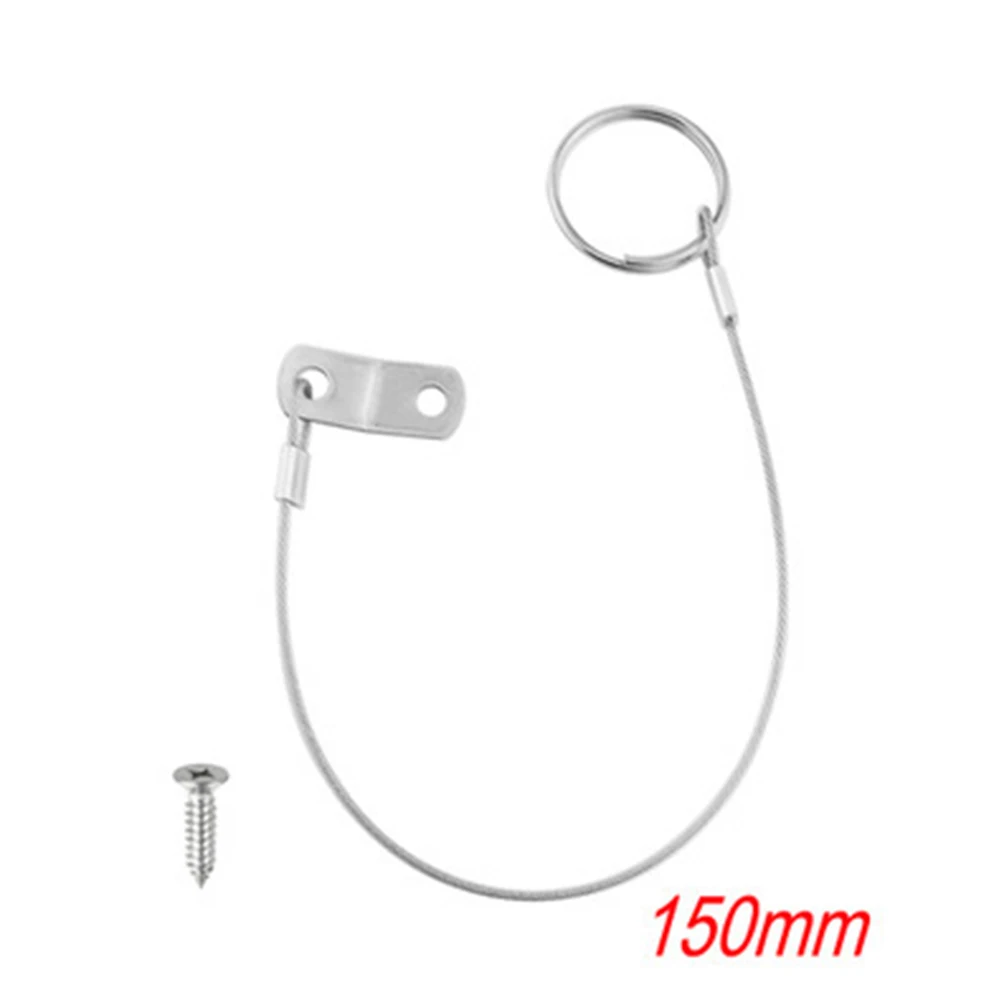 Lanyard Cable Safety Tether Stainless Cable for Loss Prevention with Quick Release Ring For 1 Loop 40lbs Load Tested