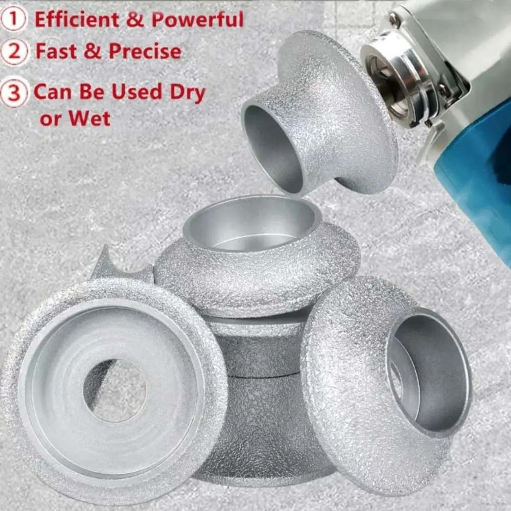 

Round Shape Emery Grinding Wheel French Edge Arbor Hole Vacuum Brazed Emery Wheel Semi-circular Edge Various Shapes