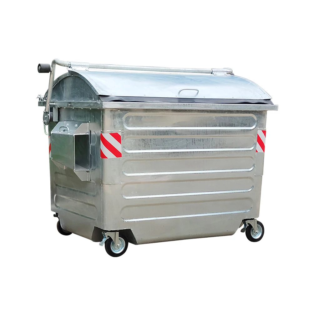 

2500 liters large hot-dip galvanized outdoor metal waste container