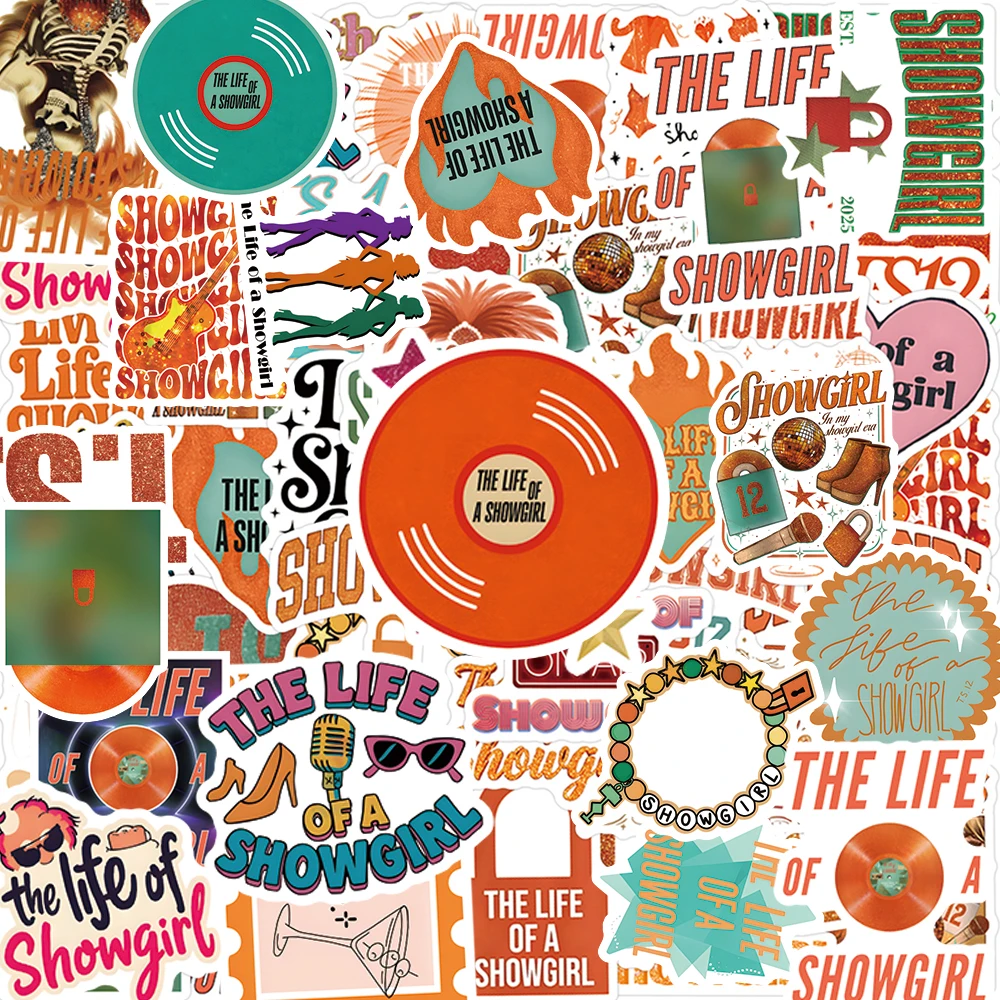 10/30/55pcs Album The Life of a Showgirl Stickers Waterproof Graffiti Phone Case Skateboard Laptop Decoration Decals Toys Gifts