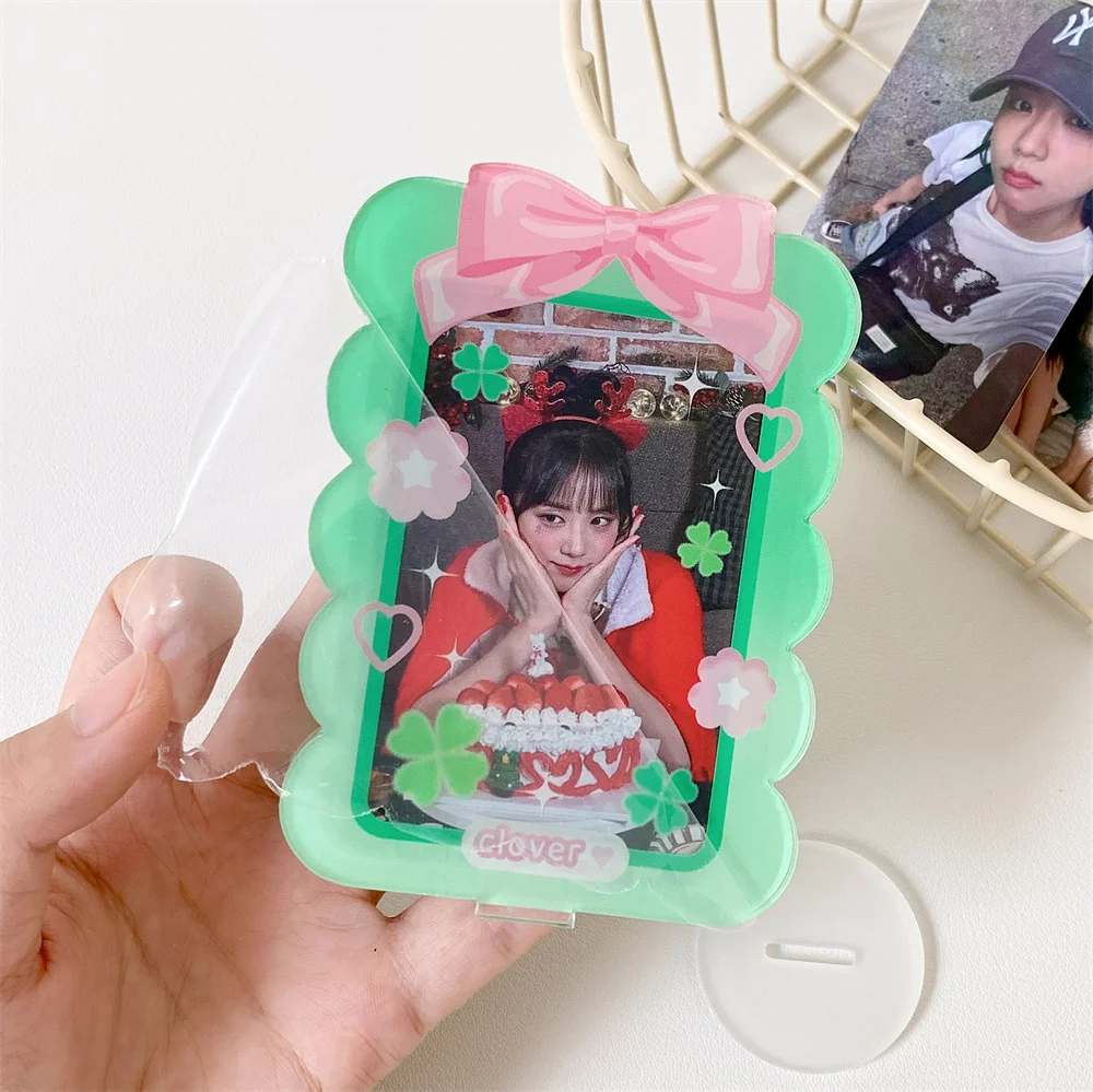 Korea Acrylic Kawaii Photocard Holder K-Pop Idol Photocard Holder for 3inch Photo Idol Photo Rack for Idolater Girl