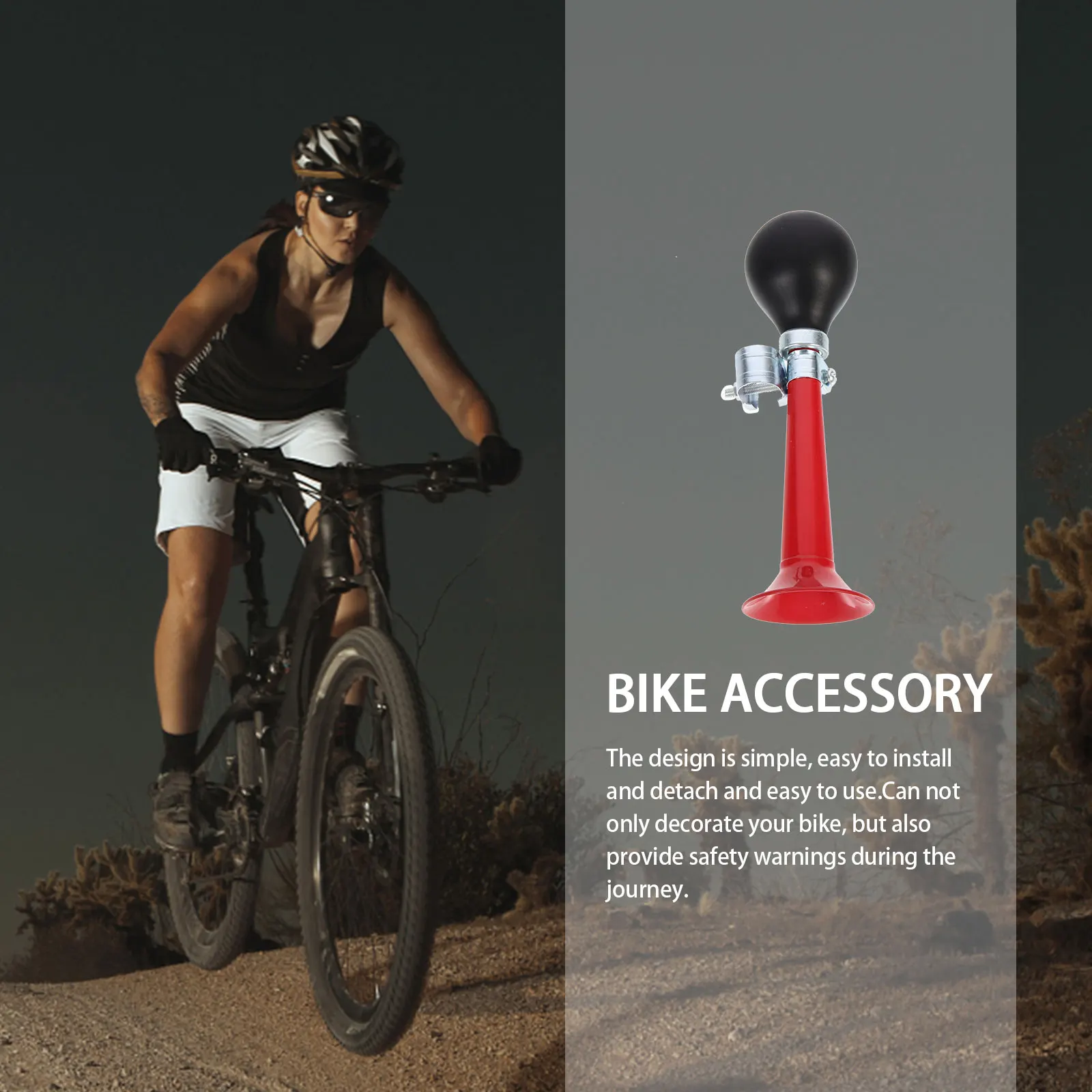 

Bicycle Bell Water Resistant Bike Bells for Handlebars PVC Iron Material Loud Tone Safe Warning Decorative Adult