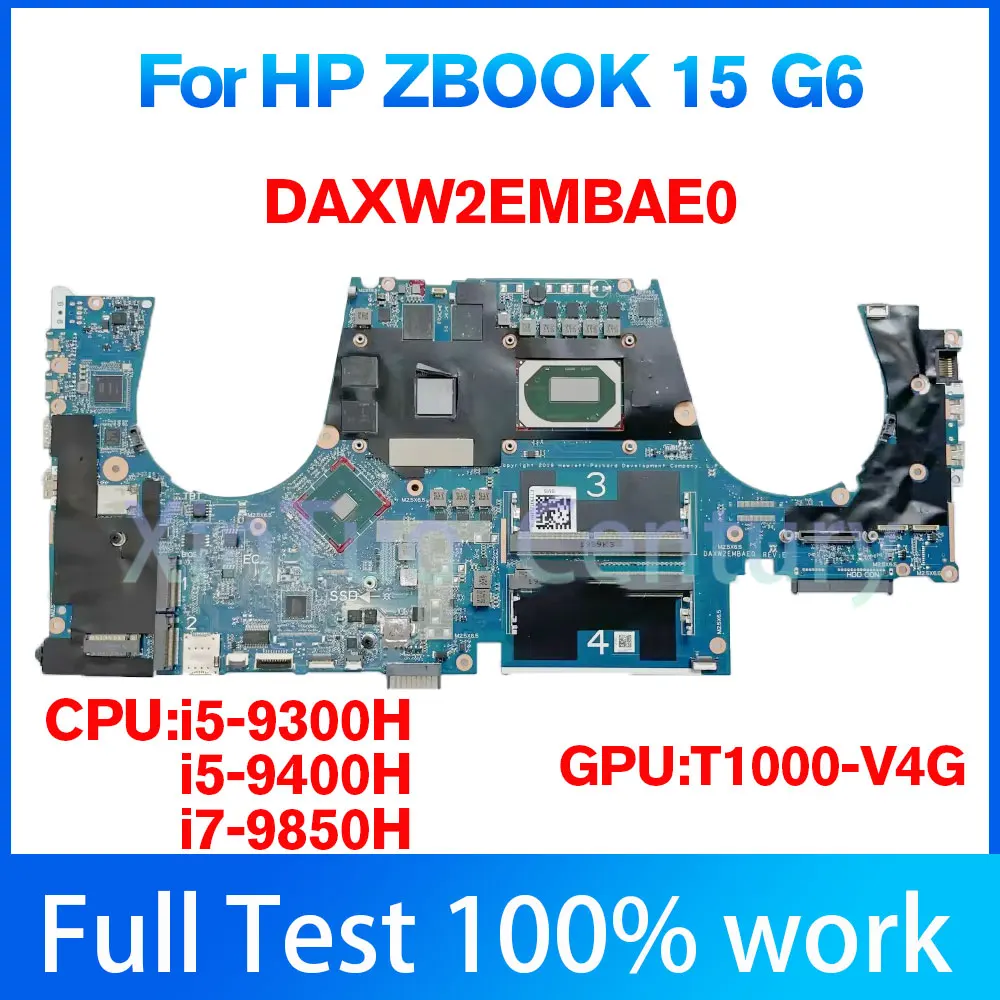 placa mae portatil para hp zbook 15 g6 daxw2emba0 com i5 i7 9th cpu t1000 v4g mainboard l68824601 100 trabalho testado 01