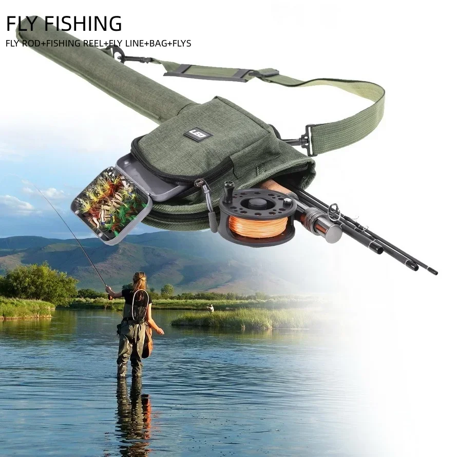 Hot Selling 2.7m/9ft  Metal Reel Flies Lines Accessories Combo Fly Fishing Kit Spinning Fly Fishing Rods and Reels Kit