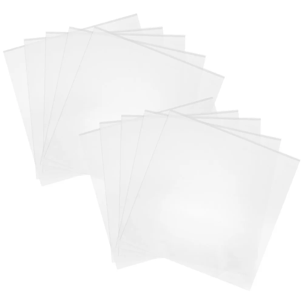 

10pcs Vinyl Protective Bag Album Cover OPP Self-Adhesive Outer Sleeves Clear Dust Free Storage Safe Use Durability