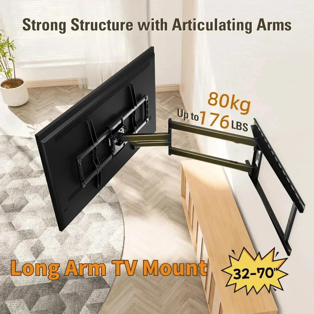 Heavy Duty Long Arm TV Mount -load 80kg,31