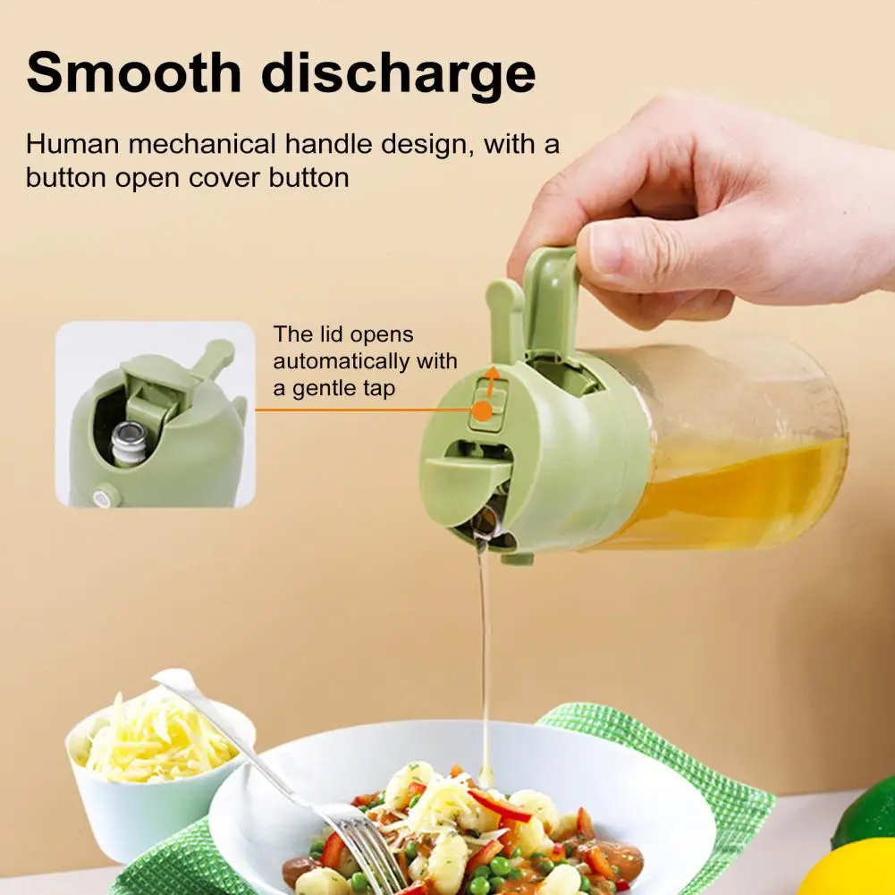 Food-grade Oil Dispenser Versatile 2-in-1 Oil Dispenser Bottle Refillable Sprayer for Healthy Cooking Salad Barbecue 470ml