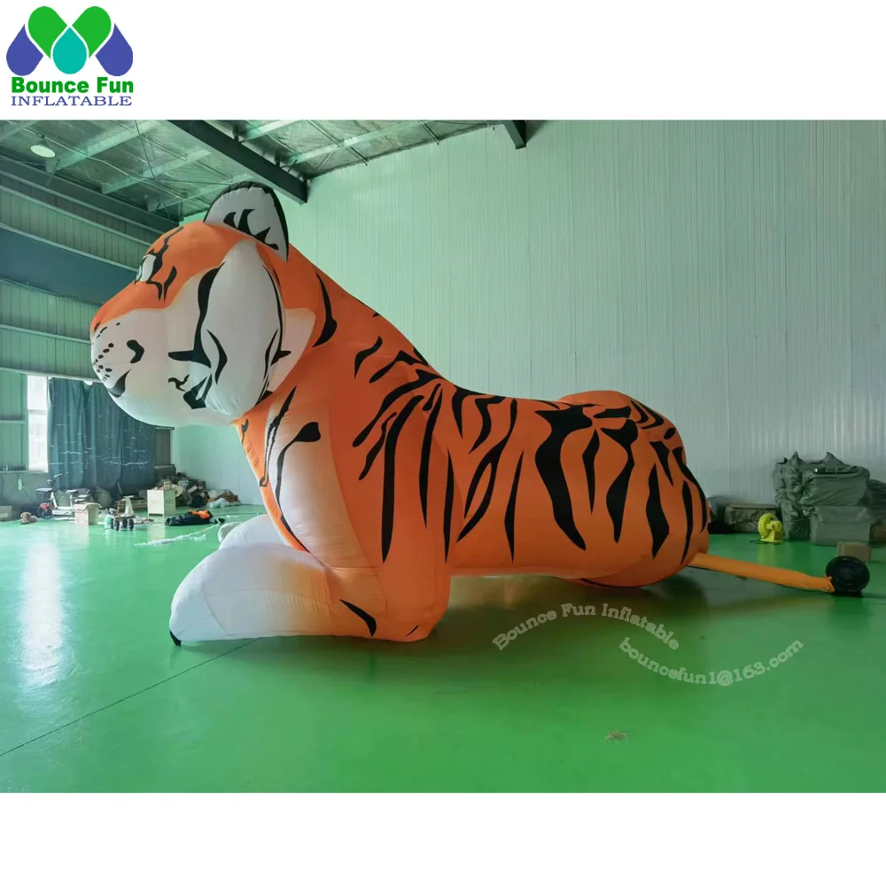 Popular Lying Giant Inflatable Tiger Customized Inflatable Animal Mascot For Outdoor Advertising And Promotion