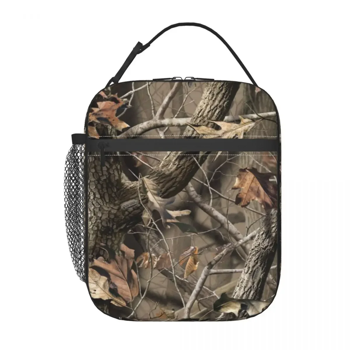 Real Tree Camouflage Insulated Lunch Bag for School Office Camo Portable Cooler Thermal Lunch Box Women Children