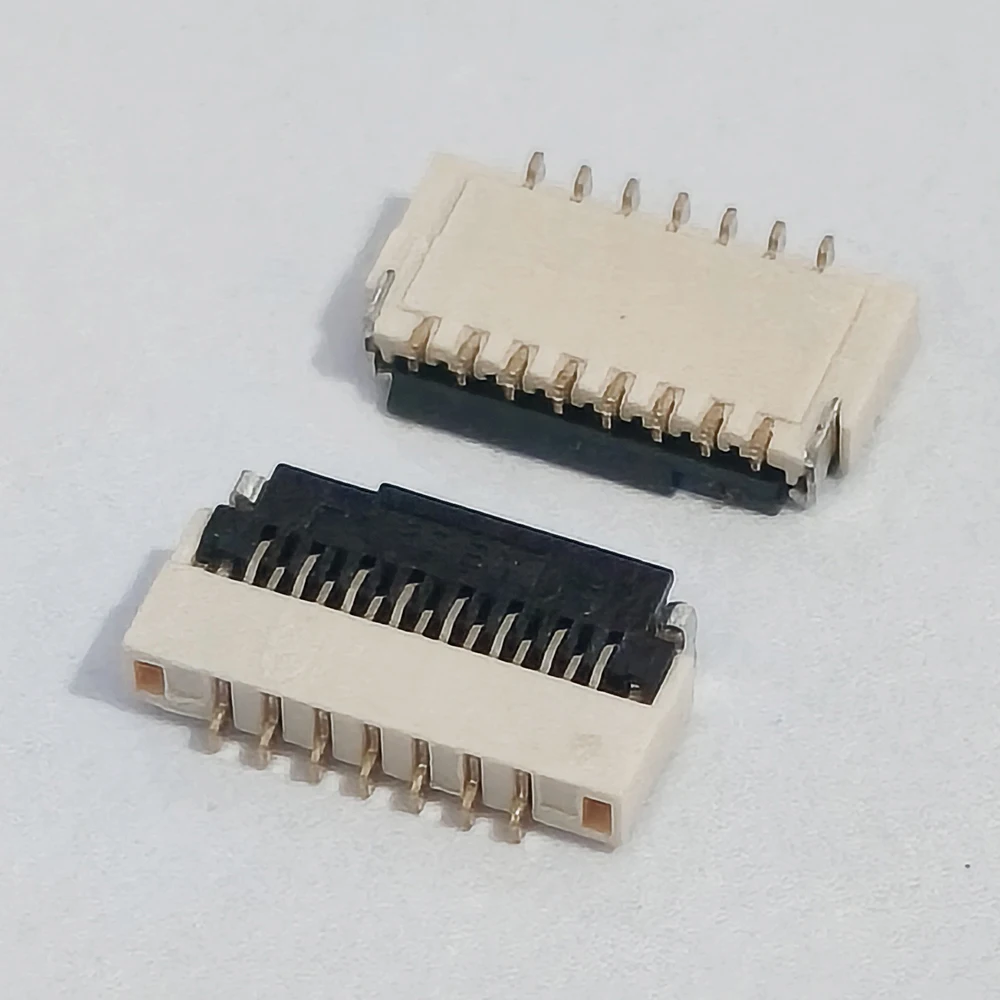 20Pcs FPC Connector 0.3mm Pitch Flip Type Bottom Contact 1.0H Ultra‑Thin 17P‑71P Double Row Misaligned Flat Cable Socket