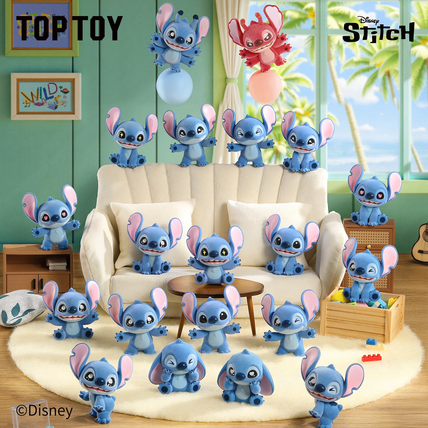 Toptoy Stitch Mini Fluffy Series Blind Box Cute Emotional Puppy Collectible Tanabata Gift Trendy Toy For Kids And Collectors