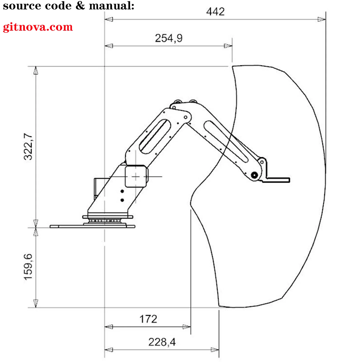 Ramię mechaniczne robota 3DOF Ramię robota przemysłowego z silnikiem krokowym 42 + zasilacz + zestaw sterujący Drukowanie 3D / paletowanie / nauczanie