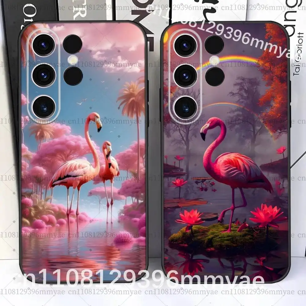 Flamingos Pink Wildlifes Phone Case For Samsung S26,S25,S24,Ultra,S20,S30,Plus,S22,S23,Ultra,Plus,5G Slim Fit Dustproof
