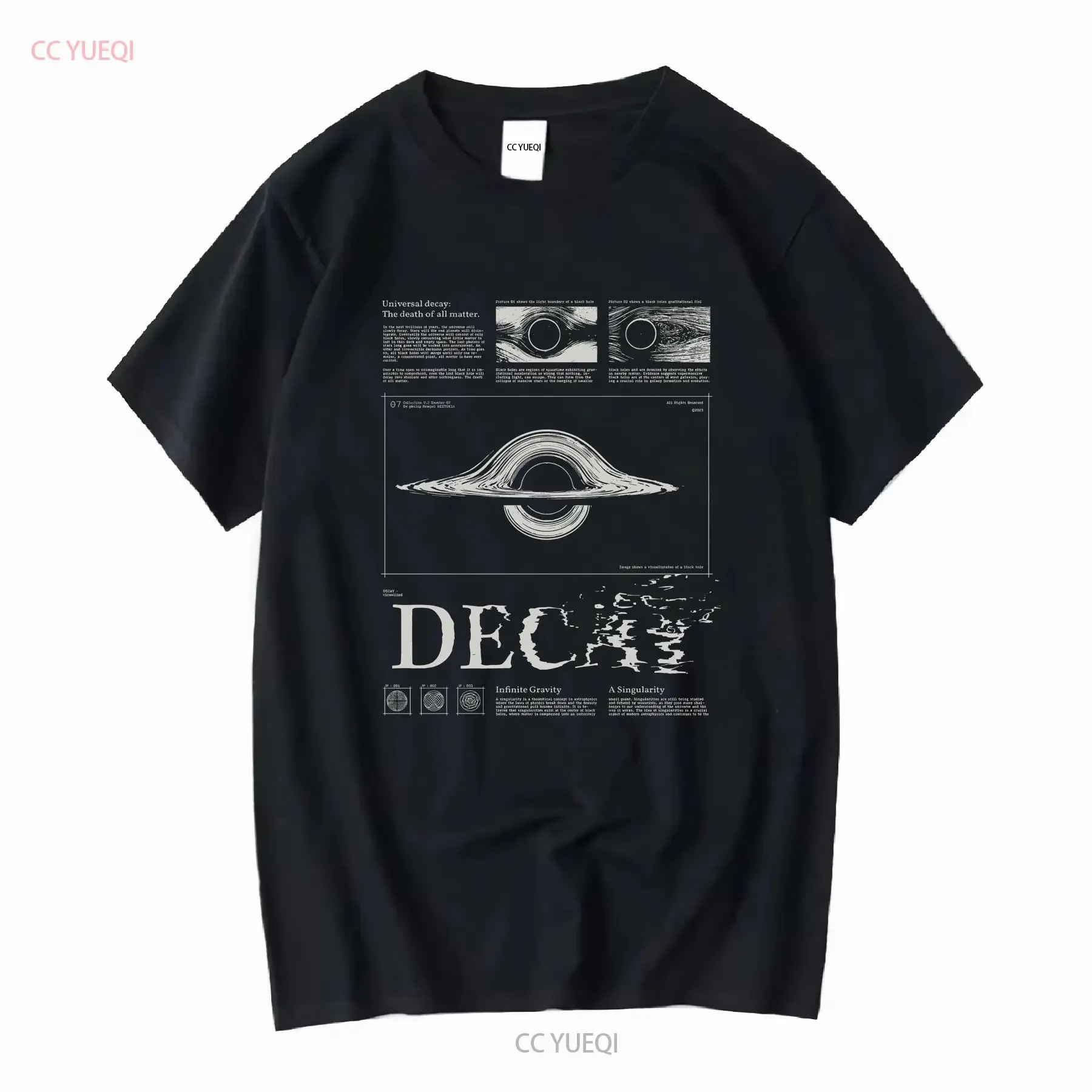 

Black Hole Decay T Shirt Cosmic Universe Space Science Vintage Astronomy Geeks Lover long or short sleeves vintage Washed