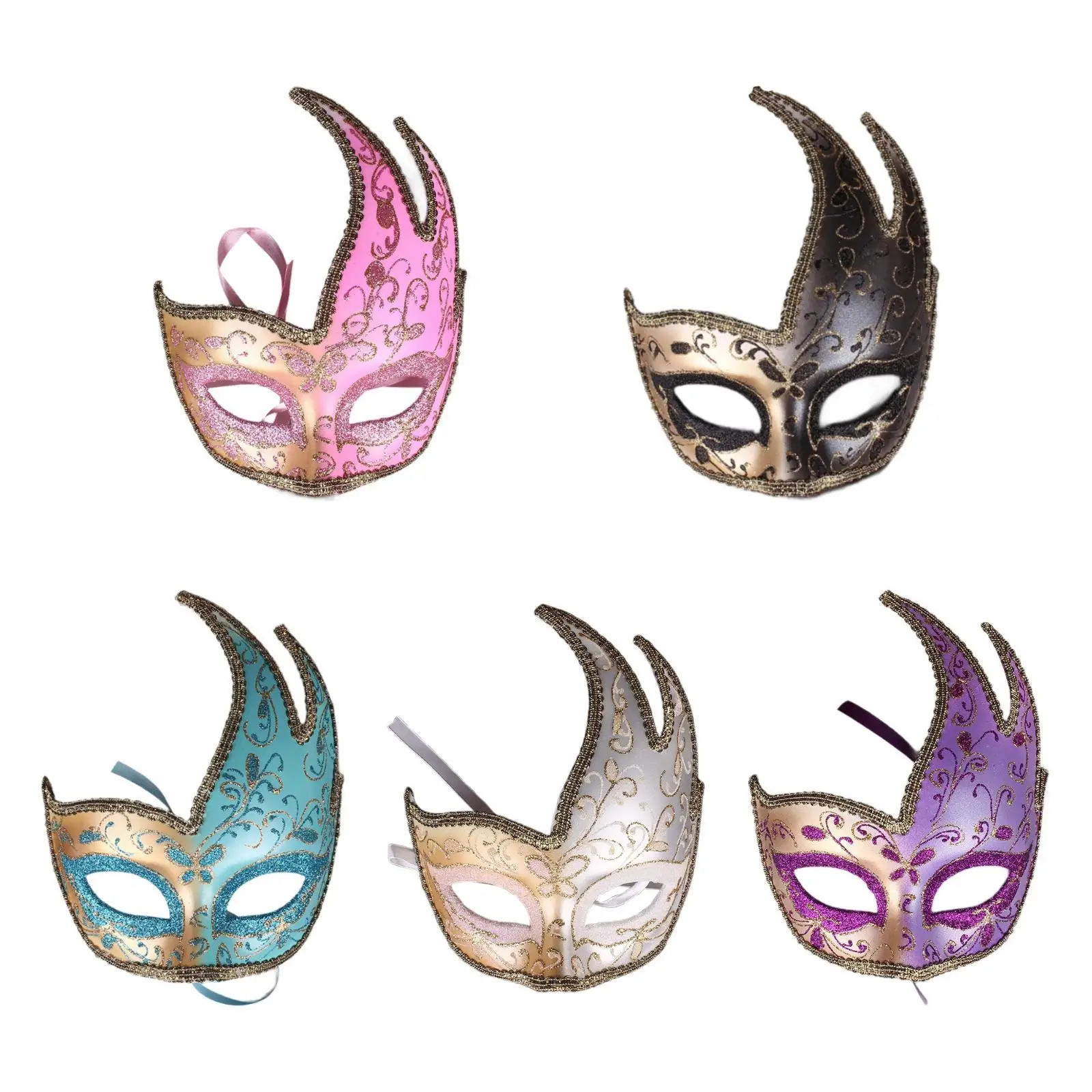 

Masquerade Mask Comfortable Wear Fancy Dress Vintage Design Halloween Mask for Party Night Club Stage Performance Men Festival