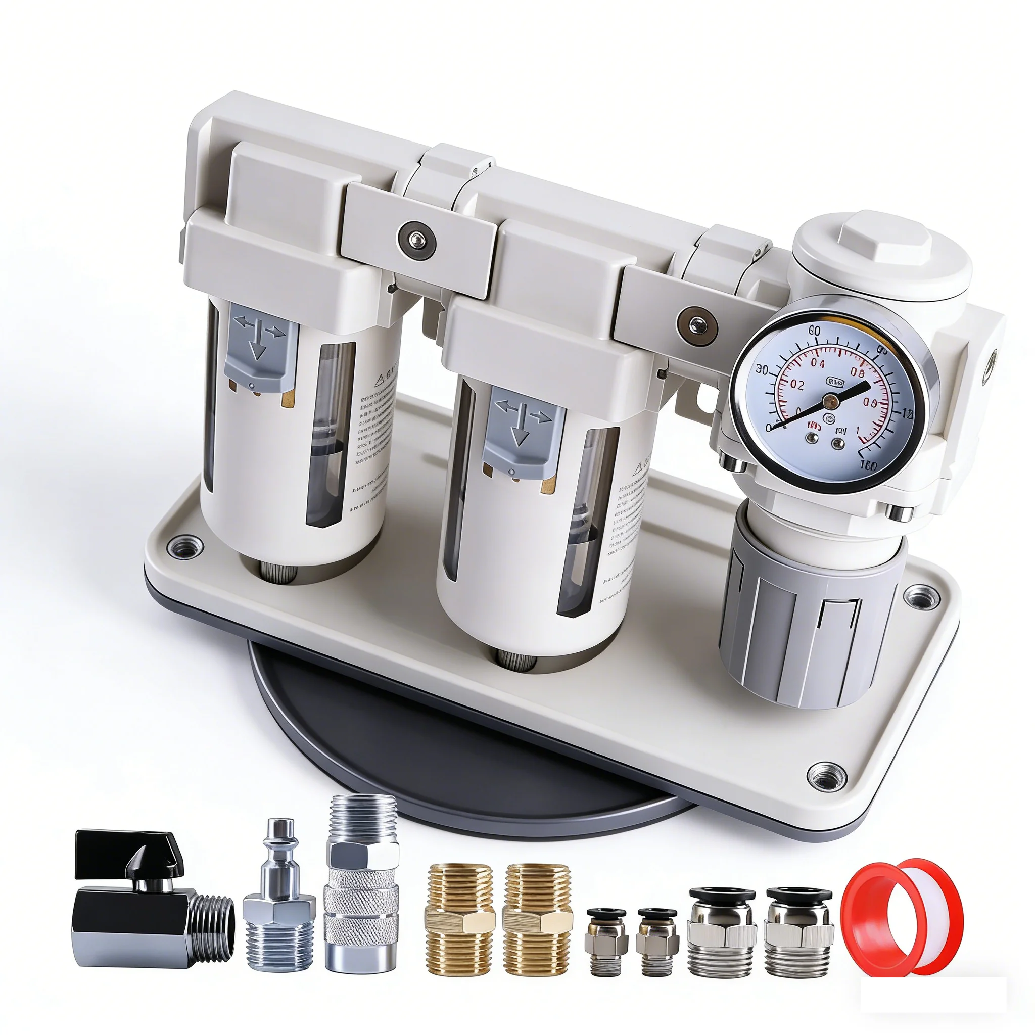 

Regulator semi-automatic oil-water separator Pressure Regulator Combo Air Drying System Double-stage Compressed Air Filter
