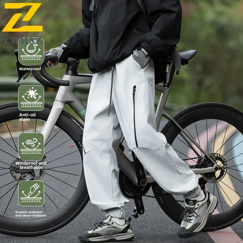 Men Vintage Utility Pants 2025 Autumn Relaxed Lightweight Streetwear Trousers Cycling Urban Style Fashion Breathable Cargo Pants