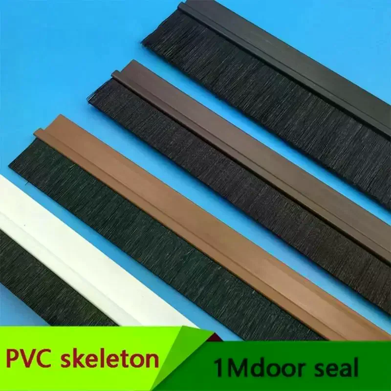 Door Bottom Seal Brush Door Seal Dust Proof Anti- Safe PVC Sealing Strip Self-Adhesive  Filling Sealing Strips
