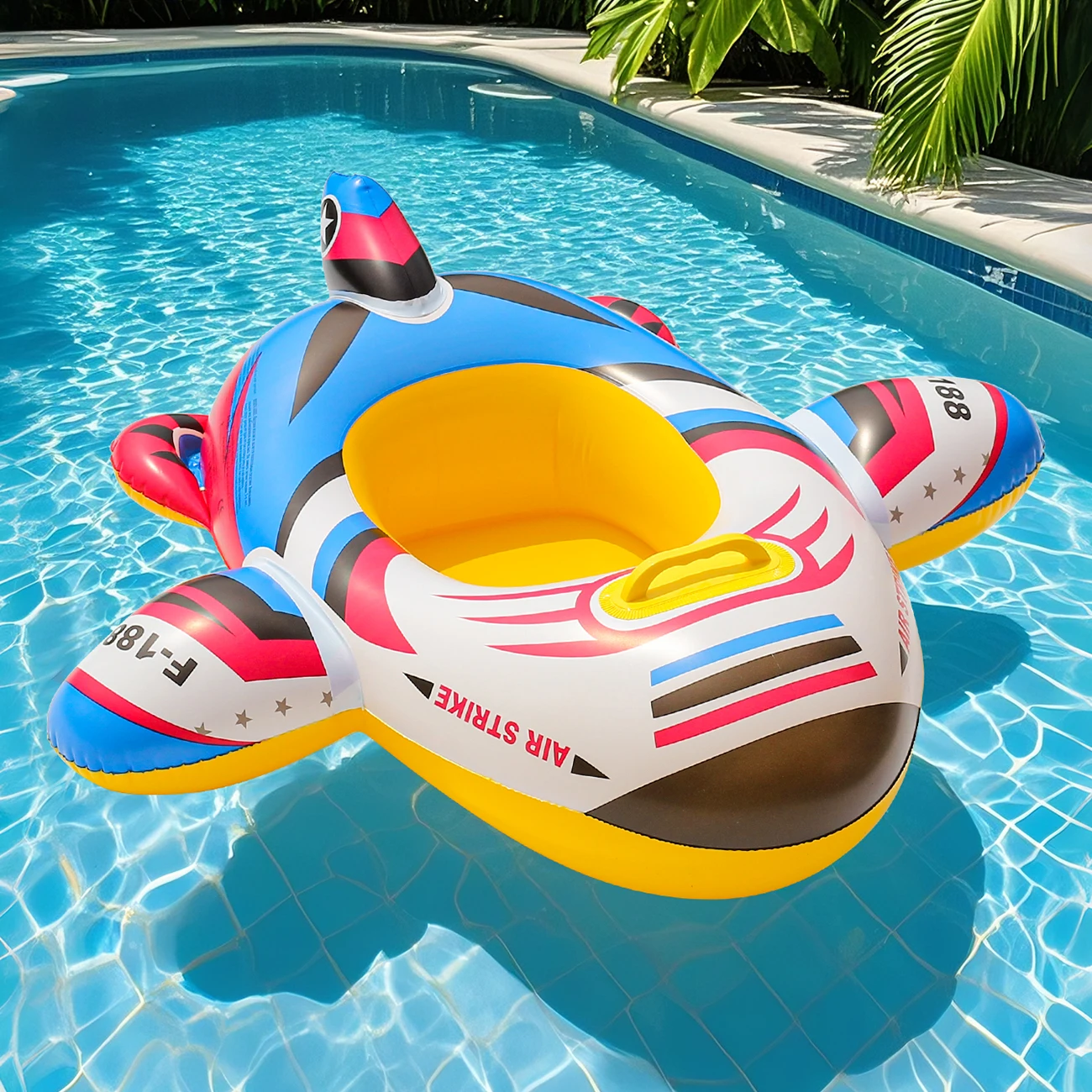 1 x aufblasbarer Flugzeugschwimmer für Kinder im Sommer – für Wasserspaß, Pools und Seen. Schlüsselüberlegungen für Produkttitel