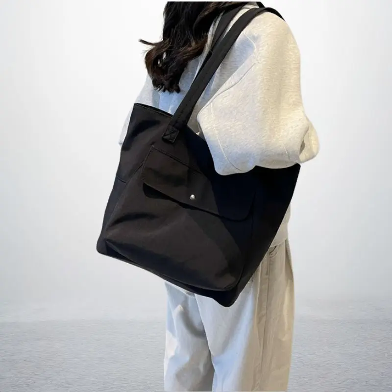 New Women\'s Shoulder Bag - Simple, Large-Capacity, Lightweight Nylon Casual Commuter Tote, Mommy Bag, Shopping Handbag