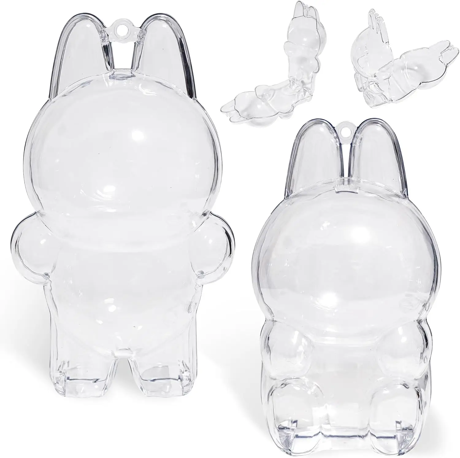 

1 шт., прозрачный пластиковый защитный чехол с брелком для фигурок слепых коробок, портативный пылезащитный чехол для дисплея для любителей кукол