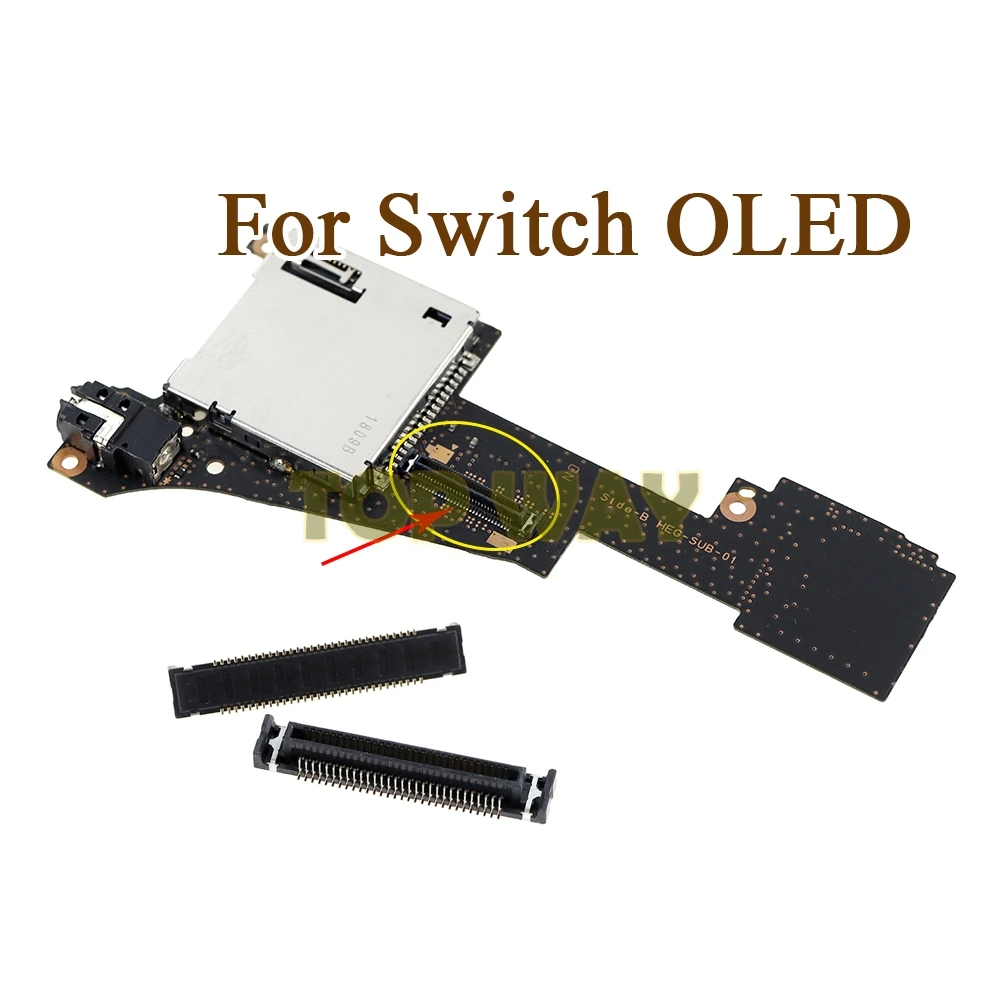 1PC For NS Switch OLED Tf Game Motherboard Card Slot Connector Reader Headset Headphone Audio Jack Socket