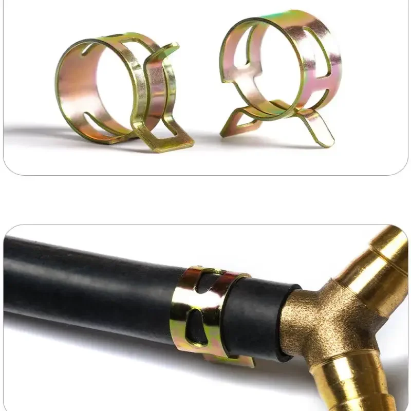 50 pçs prendedor 5mm 6mm 7mm 8mm 9mm clipe de mola linha de água combustível mangueira tubo de ar braçadeiras tubo de água combustível braçadeiras fixador