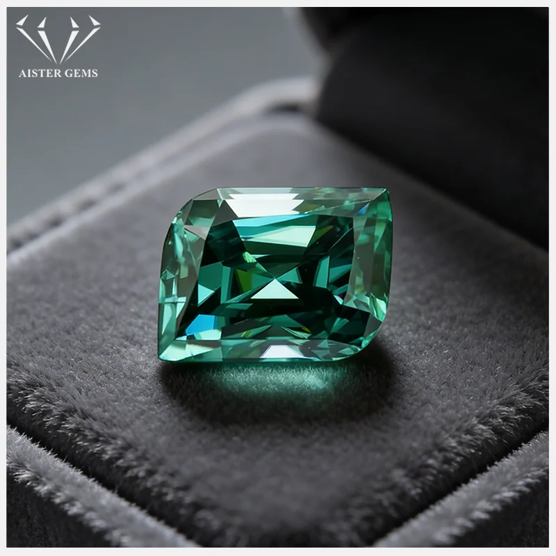 

Top Quality Emerald Green Leaf Cut Moissanite Stone Lab Diamond Gemstone Passed Diamond Test for Custom Jewelry Making