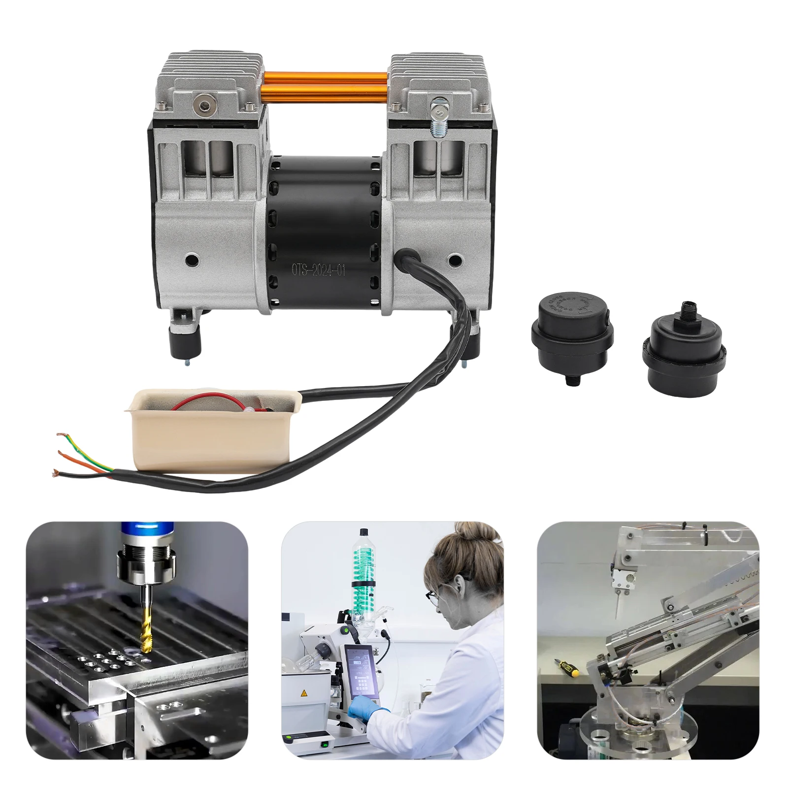 980 W Reinem Kupfer Motor Luft Kompressor Pumpe Kopf Geräuscharm Luft Kompressor Pumpe Für Automotive Reparatur Elektronik Maschinen 220 V – Detail 6