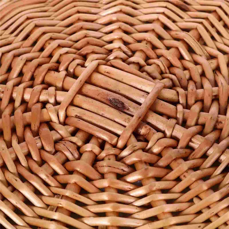 

Fresh Wicker Handmade For Outdoor Storage Woven Rattan Basket Picnic Basket Portable Fruit Household Basket Decorative