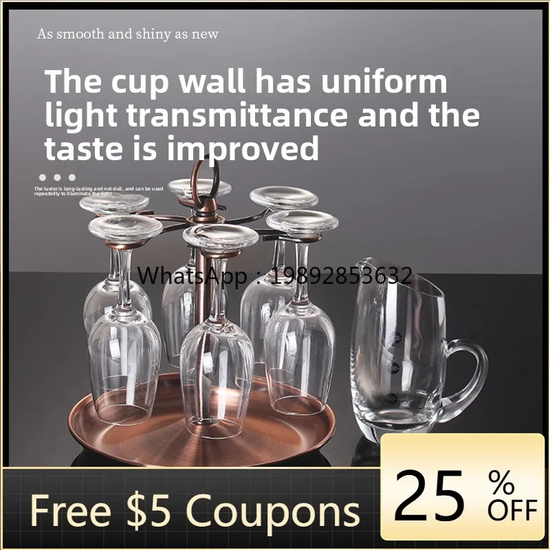 

L3-19 Crystal Glass Baijiu Cup High-grade 60ml Spirits Cup Tulip Tasting Cup Household Tall Wine Glass