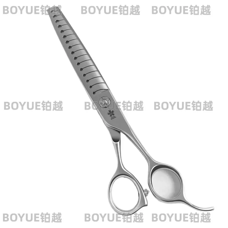 7.0 inch Professional Pet Grooming Fish Bone Scissors Double-sided Teeth cat and Dog Scissors Pet Beautician Ergonomics
