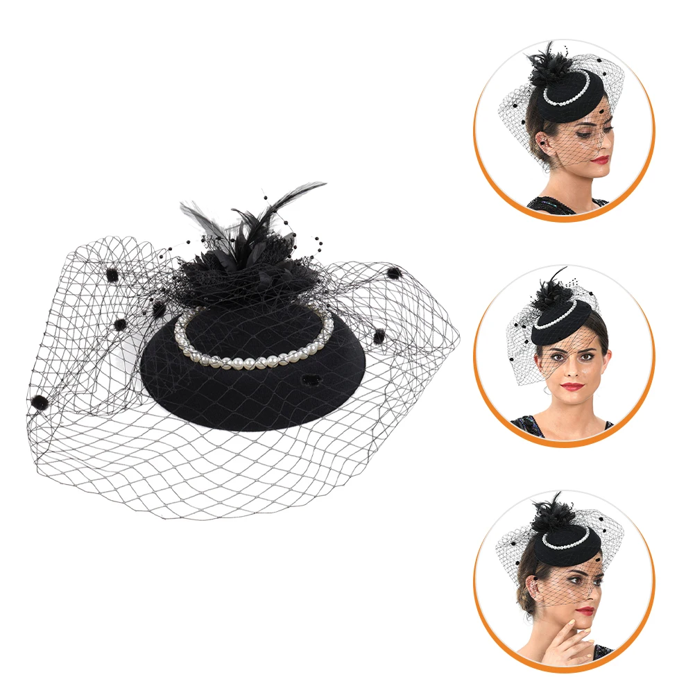 

Mesh Headdress Bridal Hair Accessories for Women Fascinators Headwear Brides Hats Weddings Miss Headband
