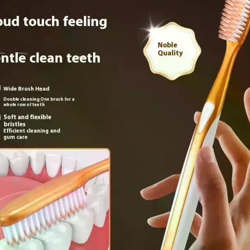 6pcs Large Head Soft Bristled Toothbrush, Anti Slip Wide Design, With Extended U-Shaped Brush Head