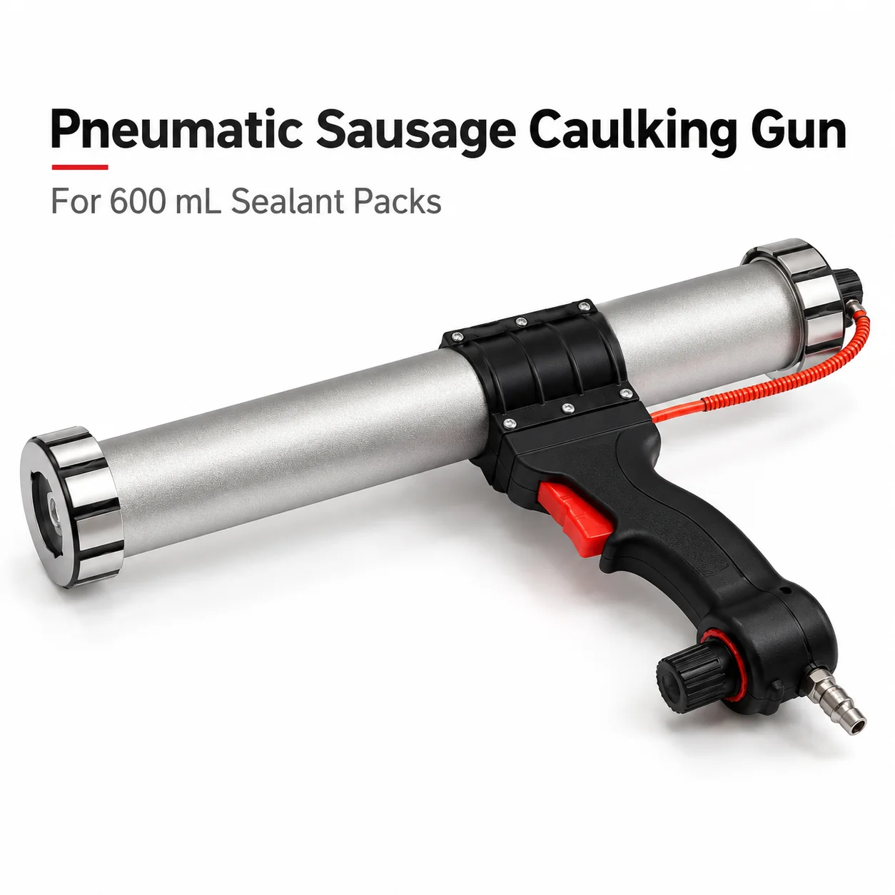 AOLIVIYA 600ml Pneumatic Caulking Gun Air Powered Sausage Sealant Applicator Structural Adhesive Dispenser For Construction