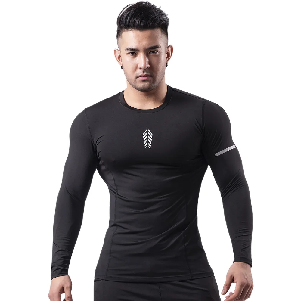 

Men's Thermal Compression Shirt Long Sleeve High Elastic Quick Dry Workout Tops for Running Gym Fitness Training Fall Winter