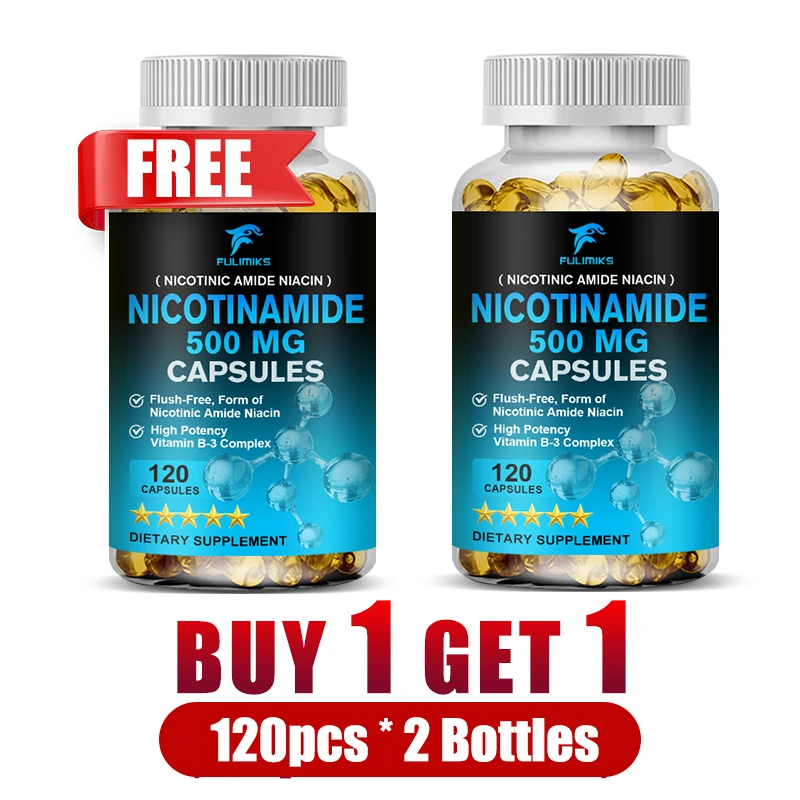 

Капсулы никотинамида: для здоровья кожи, повышения энергии и поддержки иммунитета, для клеточного здоровья, способствует выработке NAD+, высокая усвояемость